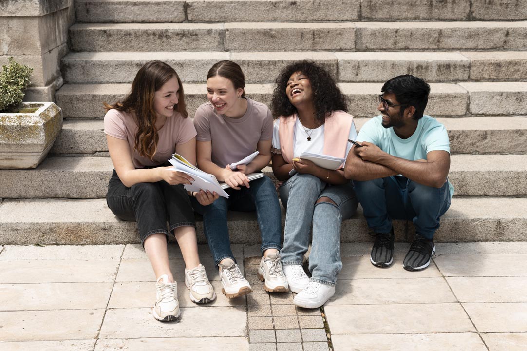 Students studying together in Cape Town